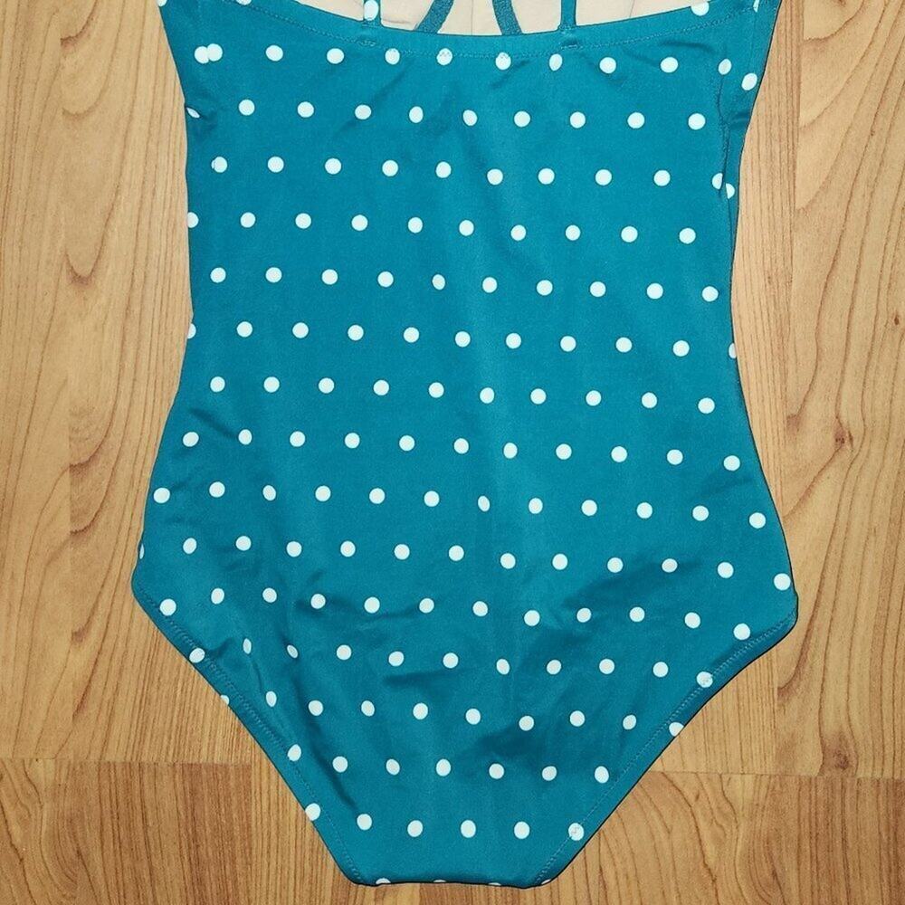 J. Crew Red Polka Dot Convertible Strap Swimsuit Size 6 - Picture 7 of 7